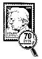 220. Alk. Kékesi László 70 éves – 1989 ( önarckép bélyegformátumon, 1989 )